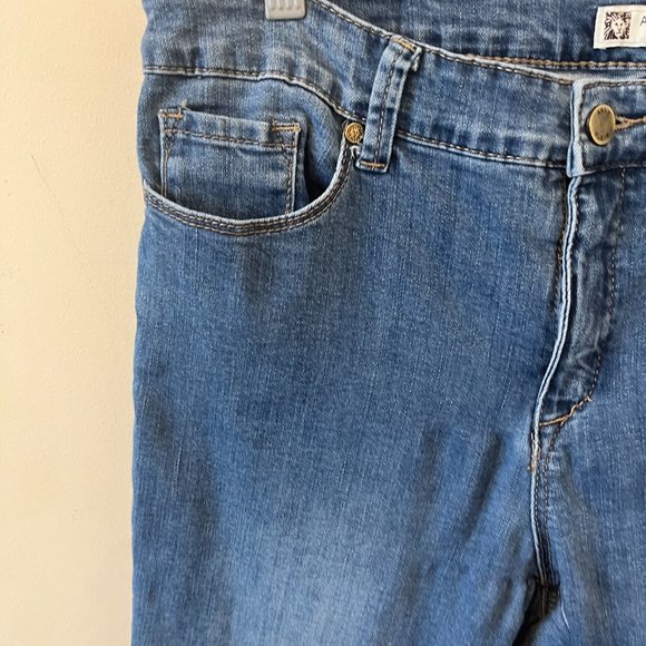 ANNE KLEIN JEANS | Women's Slim Straight Jeans Blue Size 12 - Picture 4 of 12